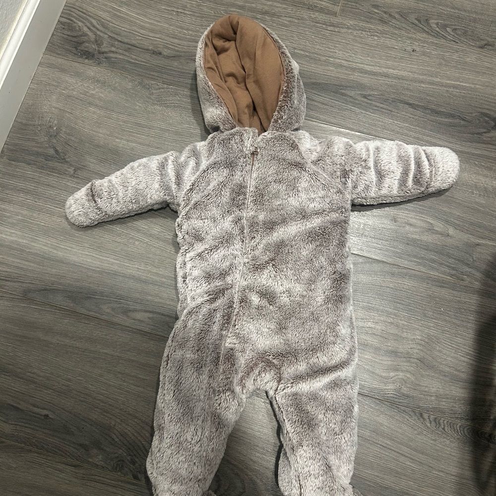 Koala Kids Plush Gray and Brown Footie